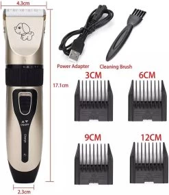 Merkloos Professionele Dierentondeuse - Scheerapparaat Voor Honden En Katten - Trimmer - 4 Opzetstukken - Oplaadbaar - Draadloos - Stil - Verschillende Haar En Vachtlengtes - Haartrimmer - Hondentrimmer - Honden Trimmer - Honden Knippen - Haren Knippen -Dierenwinkel 1044x1200