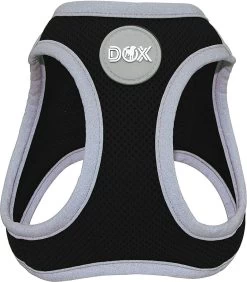 DDOXX Borstharnas Air Mesh, Step-In, Reflecterend | Vele Kleuren | Voor Kleine, Middelgrote En Middelgrote Honden | Hondenharnas Hond Kat Puppy | Kattenharnas Puppy Harnas | Zwart, M
