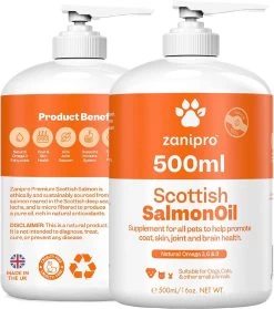 Aerend - Zalmolie Voor Honden En Katten - Zanipro® 500 Ml - 100% Visolie Op Schotse Zalmolie - Glanzende Vacht - Voedingssupplement - Anti-jeuk - Gezonde Bron Van Omega 3, 6 & 9 - Behandeling Voor Fretten En Paarden 20 Aerend - Zalmolie Voor Honden En Katten - Zanipro® 500 Ml - 100% Visolie Op Schotse Zalmolie - Glanzende Vacht - Voedingssupplement - Anti-jeuk - Gezonde Bron Van Omega 3, 6 & 9 - Behandeling Voor Fretten En Paarden -Dierenwinkel 1062x1200