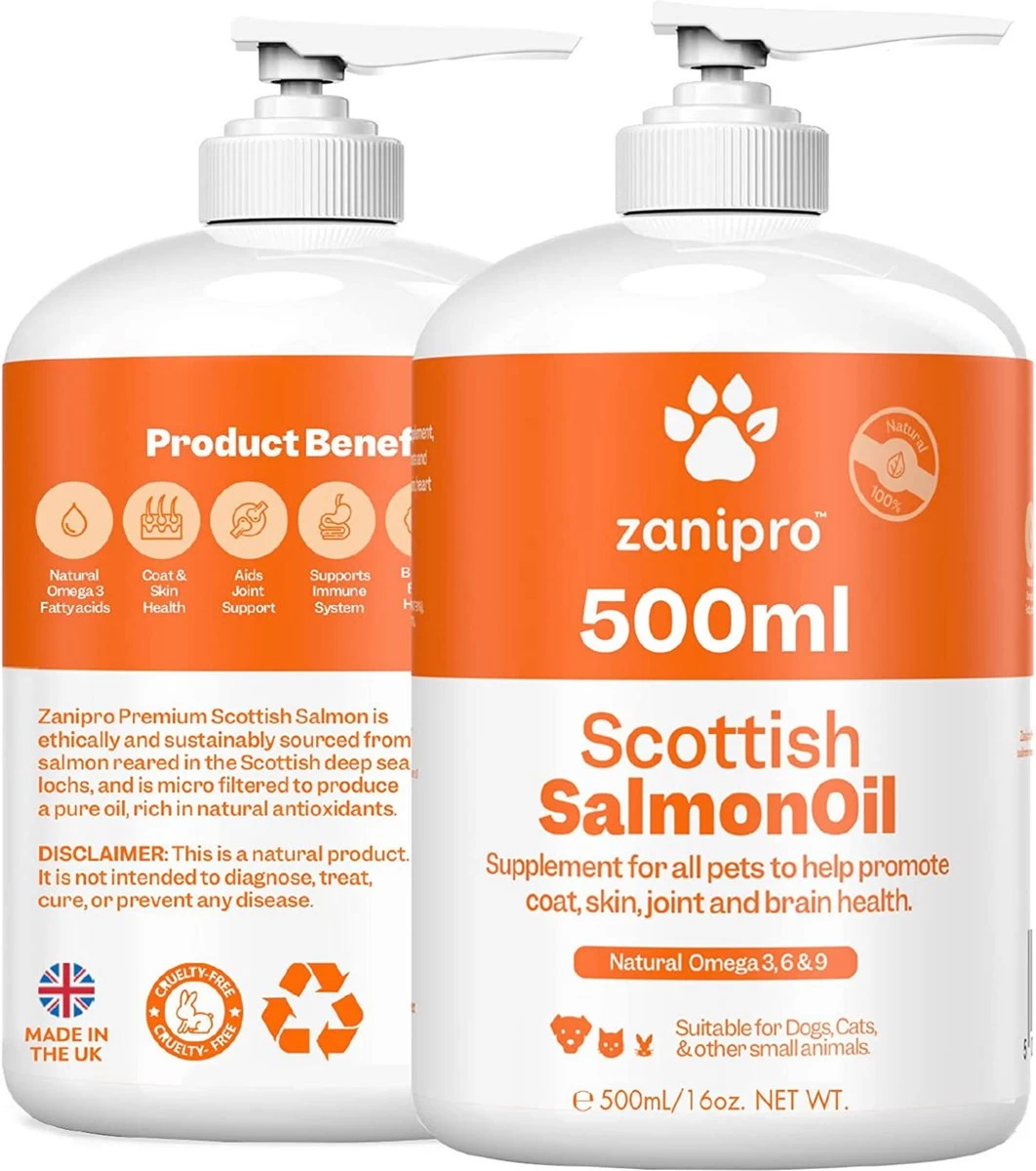 Aerend - Zalmolie Voor Honden En Katten - Zanipro® 500 Ml - 100% Visolie Op Schotse Zalmolie - Glanzende Vacht - Voedingssupplement - Anti-jeuk - Gezonde Bron Van Omega 3, 6 & 9 - Behandeling Voor Fretten En Paarden 9 Aerend - Zalmolie Voor Honden En Katten - Zanipro® 500 Ml - 100% Visolie Op Schotse Zalmolie - Glanzende Vacht - Voedingssupplement - Anti-jeuk - Gezonde Bron Van Omega 3, 6 & 9 - Behandeling Voor Fretten En Paarden - Afbeelding 7
