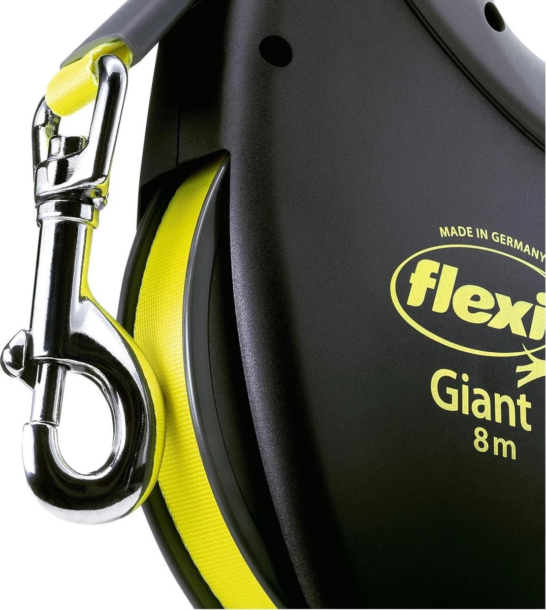Flexi Giant Tape - Hondenriem - Zwart/Geel - XL - 8 M - (<50 Kg) 7 Flexi Giant Tape - Hondenriem - Zwart/Geel - XL - 8 M - (<50 Kg) - Afbeelding 5