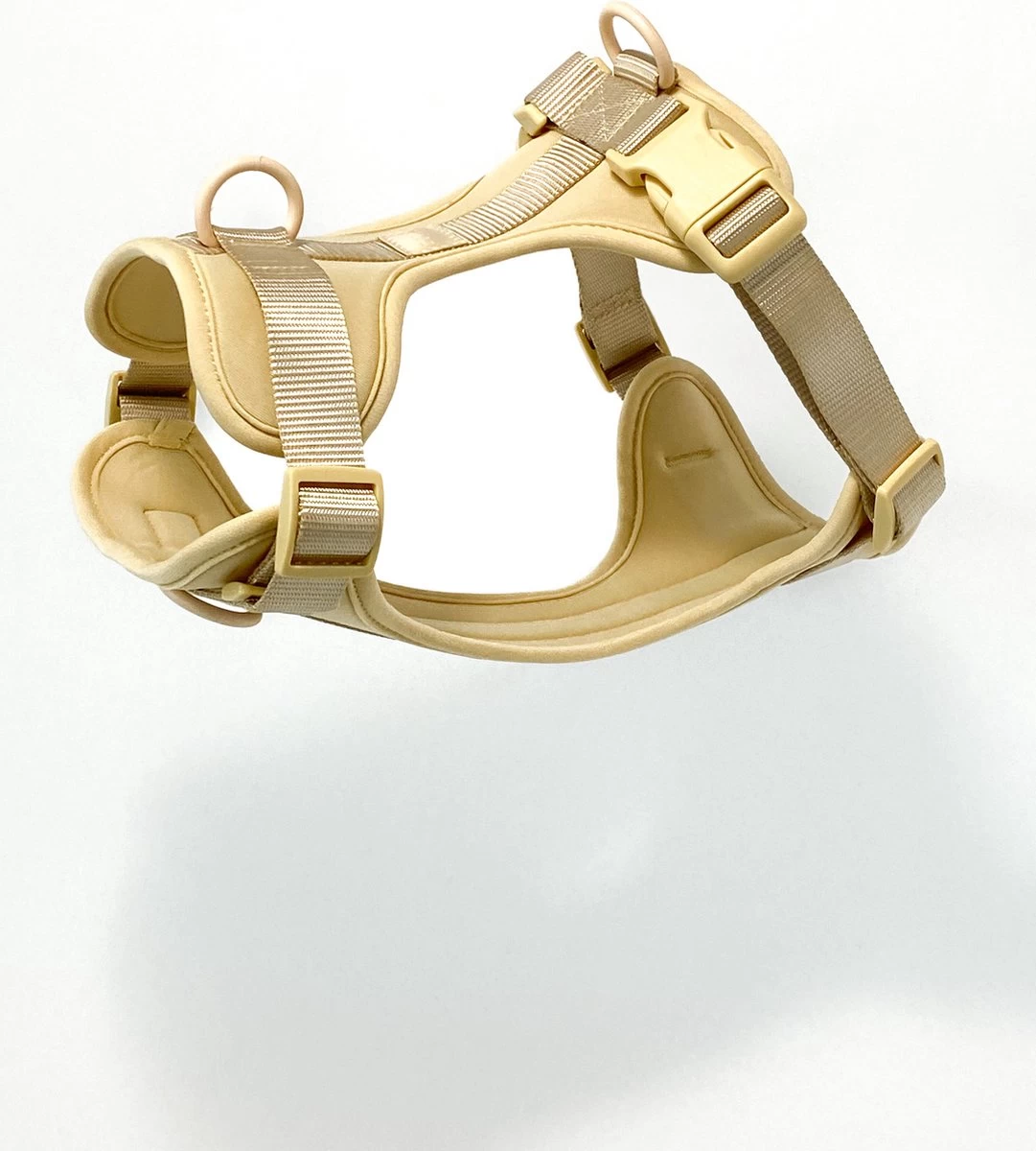 Pood Anti-Trek Hondentuig - Verstelbaar Stijlvol Hondenharnas - Y Tuig - XS Kleine Hond - Beige 3 Pood Anti-Trek Hondentuig - Verstelbaar Stijlvol Hondenharnas - Y Tuig - XS Kleine Hond - Beige