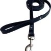 Hondenriem - 220cm – Zwarte Riem - Leren Hondenriem Met Stiksels – 100% Volnerfleer - Hond - Leer - Leder