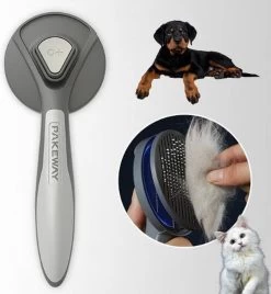 Merkloos Dierenborstel - Haarborstel Huisdieren - Borstel Voor Vacht Huisdier - Borstel Kat - Borstel Hond - Makkelijk Haar Verwijderen Met één Klik - Inclusief Speeltje - Kam Huisdier - Vachtverzorging - Massage -Dierenwinkel 1104x1200