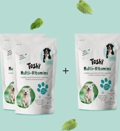 Toshi Multi Vitaminen Met Omega-3 - 100% Natuurlijke Hondensnack Voor Kleine En Grote Honden - Hondenkoekjes Voor Een Gezonde Levensstijl -Dierenwinkel 1108x1200