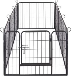 ACAZA Hondenren In 8 Panelen - Hondenkennel - Met Deur - 60 Cm Hoogte - Zwart 18 ACAZA Hondenren In 8 Panelen - Hondenkennel - Met Deur - 60 Cm Hoogte - Zwart -Dierenwinkel 1111x1200 6
