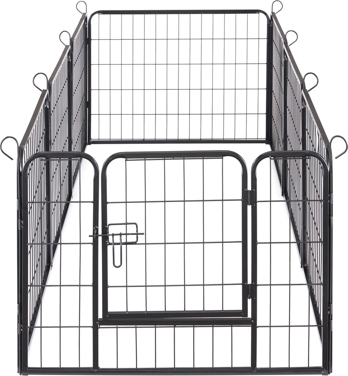 ACAZA Hondenren In 8 Panelen - Hondenkennel - Met Deur - 60 Cm Hoogte - Zwart 9 ACAZA Hondenren In 8 Panelen - Hondenkennel - Met Deur - 60 Cm Hoogte - Zwart - Afbeelding 7
