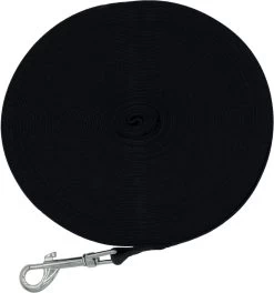 Hondenriem 20 Meter - Lange Lijn - Gerecycled Nylon - Trainingslijn, Speurlijn - 2 Cm Breed - Zwart -Dierenwinkel 1121x1200 3