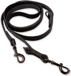 Multifunctionele Hondenriem - 220cm - Volledig Zwart - Leren Hondenriem - 100% Volnerfleer - Hondenriem Leer -Dierenwinkel 1121x1200 5