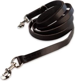 Multifunctionele Hondenriem - 220cm - Zwart - Leren Hondenriem - 100% Volnerfleer - Hondenriem Leer - Leiband Hond -Dierenwinkel 1122x1200 1