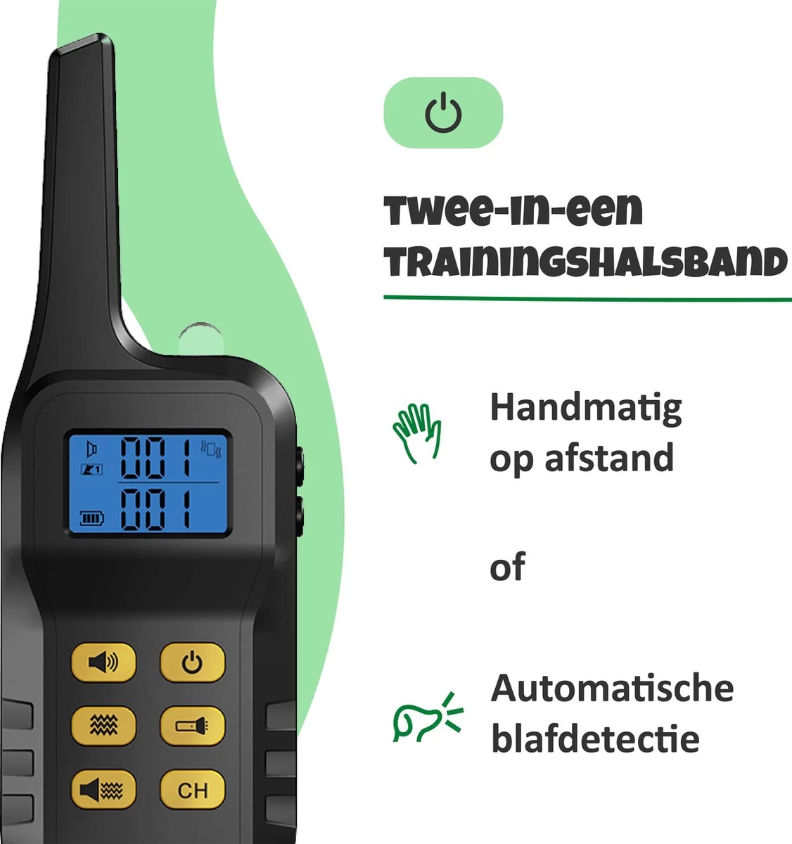 Anti Blafband Met Afstandsbediening - Blafband Voor Honden - Anti Blaf Apparaat Zonder Schok - Twee In Een Trainingshalsband 4 Anti Blafband Met Afstandsbediening - Blafband Voor Honden - Anti Blaf Apparaat Zonder Schok - Twee In Een Trainingshalsband - Afbeelding 2