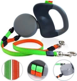 Merkloos Dubbele Hondenriem Voor Twee Honden - Grijs - Tot 22 Kg (per Hond) - 300 Cm -Dierenwinkel 1139x1200 5