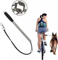 Fiets Hondenriem - Fietsbeugel Voor De Hond -Honden Fietsbeugel - Hondenlijn-Lijn Dog- Afstandshouder Hond