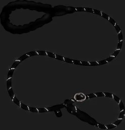 Nixnix - Honden Riem - 1,7cm - Zwart - 1,2cm Dik - Sliplijn - Nylon - Hondenriem - Verstelbaar - Jachtlijn Met Stop - Leiband -Dierenwinkel 1154x1200 6