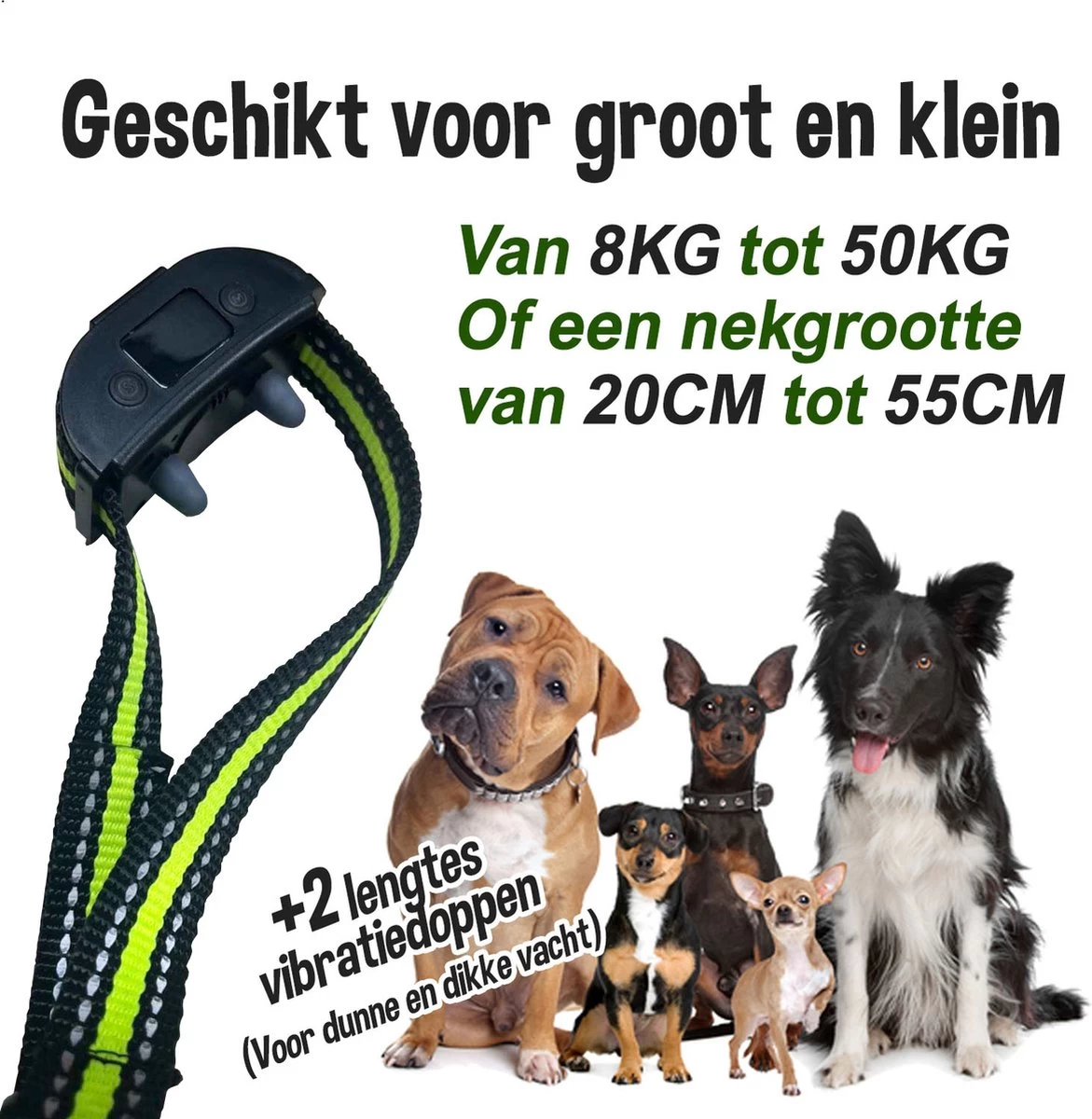 Blaffie® Anti Blafband – Trainingshalsband Voor Kleine En Grote Honden – Oplaadbaar– Anti Blaf Apparaat – Zonder Schok – Diervriendelijk - Blafband Voor Honden 5 Blaffie® Anti Blafband – Trainingshalsband Voor Kleine En Grote Honden – Oplaadbaar– Anti Blaf Apparaat – Zonder Schok – Diervriendelijk - Blafband Voor Honden - Afbeelding 3