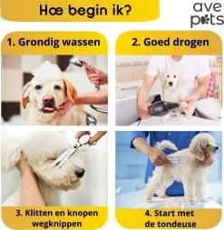 AVE Pets® Volledige Hondentondeuse Set Met Display - Draadloos Tondeuse - Scheerapparaat Voor Je Hond Of Kat - Huisdier Trimmer - Dierentondeuse - Dieren Verzorging -Dierenwinkel 1171x1200 9
