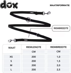 DDOXX Hondenriem Air Mesh, 3-voudig Verstelbaar, 2m | Voor Kleine & Grote Honden | Dubbele Riem Twee Honden Kat Puppy | Tug Leash Large | Lead Leash Small | Walking Leash Puppy Leash | Zwart, XS -Dierenwinkel 1172x1200 7