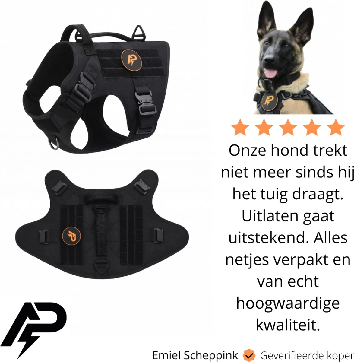 Always Prepared © Pro K9 Complete Set – Anti Trek Tuig – Honden Harnas – Y Tuig Hond – Trainings Riem – Best Getest 2022 – Halsband Hond – Middel En Grote Hond – Honden Tuigje – Harnas Hond – Veiligheidstuig – 450KG Anti Trek Test – Combi Deal 17 Always Prepared © Pro K9 Complete Set – Anti Trek Tuig – Honden Harnas – Y Tuig Hond – Trainings Riem – Best Getest 2022 – Halsband Hond – Middel En Grote Hond – Honden Tuigje – Harnas Hond – Veiligheidstuig – 450KG Anti Trek Test – Combi Deal - Afbeelding 15
