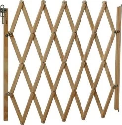 Merkloos Deurhek Harmonica Hout 60 >--< 110 Cm