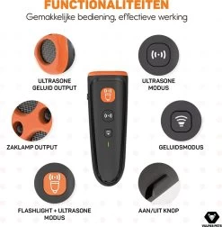 Vulpes Pets® Ultrasone Anti Blaf Apparaat – 3-in-1 Anti Blaf Apparaat Pro - Diervriendelijk & Zonder Schok - Alternatief Anti Blafband - Voor Kleine & Grote Honden - Audio - Flashlight - USB-Oplaadbaar -Dierenwinkel 1177x1200 6