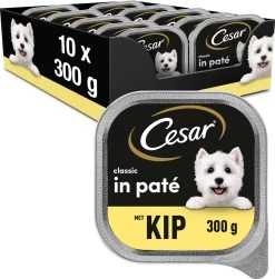 Cesar Classic Paté Honden Natvoer - Kip - 10 X 300 Gr