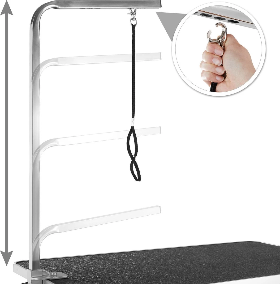 Tectake- Trimtafel Met Lus - Tafelhoogte: 76 Cm - Zwart / Grijs - 402892 6 Tectake- Trimtafel Met Lus - Tafelhoogte: 76 Cm - Zwart / Grijs - 402892 - Afbeelding 4