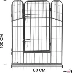 MaxxPet Puppyren - Hondenbench - Hondenren- Puppyren Met 8 Kennelpanelen - Staal -80 X 100 Cm Ø 210 Cm -Dierenwinkel 1186x1200 18
