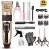 BeautyFit - 16-delig Hondentondeuse Set - Professionele Honden Trimset - Dieren Tondeuse Voor Dikke Vacht - Meest Complete Set - Inclusief 4 Opzetkammen - Hondenschaar - Mist Verstuiver - Handschoen Borstel - Nagelknipper -Dierenwinkel 1187x1200 4