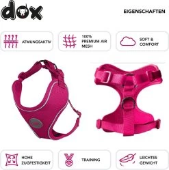 DDOXX Hondenharnas, Reflecterend, Verstelbaar, Breakaway | Borstharnas Voor Klein, Middelgroot | Hondenharnas Hond Kat Puppy Auto | Kattenharnas Puppy Harnas | Roze Roze, S -Dierenwinkel 1190x1200 14