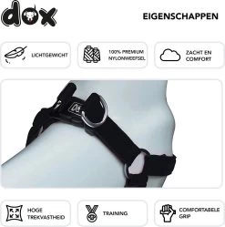 DDOXX Hondenharnas Nylon, Step-In, Verstelbaar, Uitbraakbestendig | Voor Kleine, Middelgrote & Grote Honden | Borstharnas Hond Kat Puppy Auto | Puppy Harnas Kat Harnas | Zwart, S -Dierenwinkel 1190x1200 17
