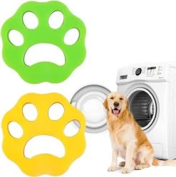 Merkloos Haarverwijderaar Wasmachine - 4 STUKS!! - Herbruikbare Honden- En Kattenhaarvanger - Sticky Pet Hair Remover - Pluispootjes - Huisdierhaar Verwijderaar - Groen Of Oranje -Dierenwinkel 1191x1200 3