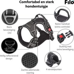 Filo Anti Trek Hondentuig L Met Hondenriem - Y Tuig Hond - Easy Walk Hondenharnas Large + Hondenlijn - Hondentuigje Verstelbaar - Leiband - Honden Tuigje - Riem -Dierenwinkel 1194x1200 15