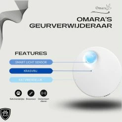 Omara Geurverdrijver – Kattenbak Geurverdrijver – 2023 Model- Oplaadbaar – 100% Krasvrij- Geurverwijderaar- Slimme Sensor -Dierenwinkel 1195x1200 14