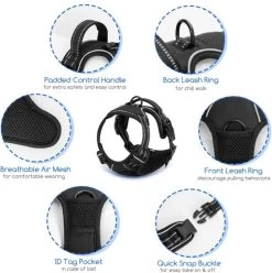 Nobleza 42ZHX - Hondenharnas - Hondentuigje - Anti Trek - M - Zwart -Dierenwinkel 1196x1200 22