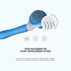 Lorell Pet Company Kattenborstel/Hondenborstel - Borstel Voor Langharig/kortharig -Hondenhaar En Kattenhaar Verwijderaar - Blauw -Dierenwinkel 1199x1200 12