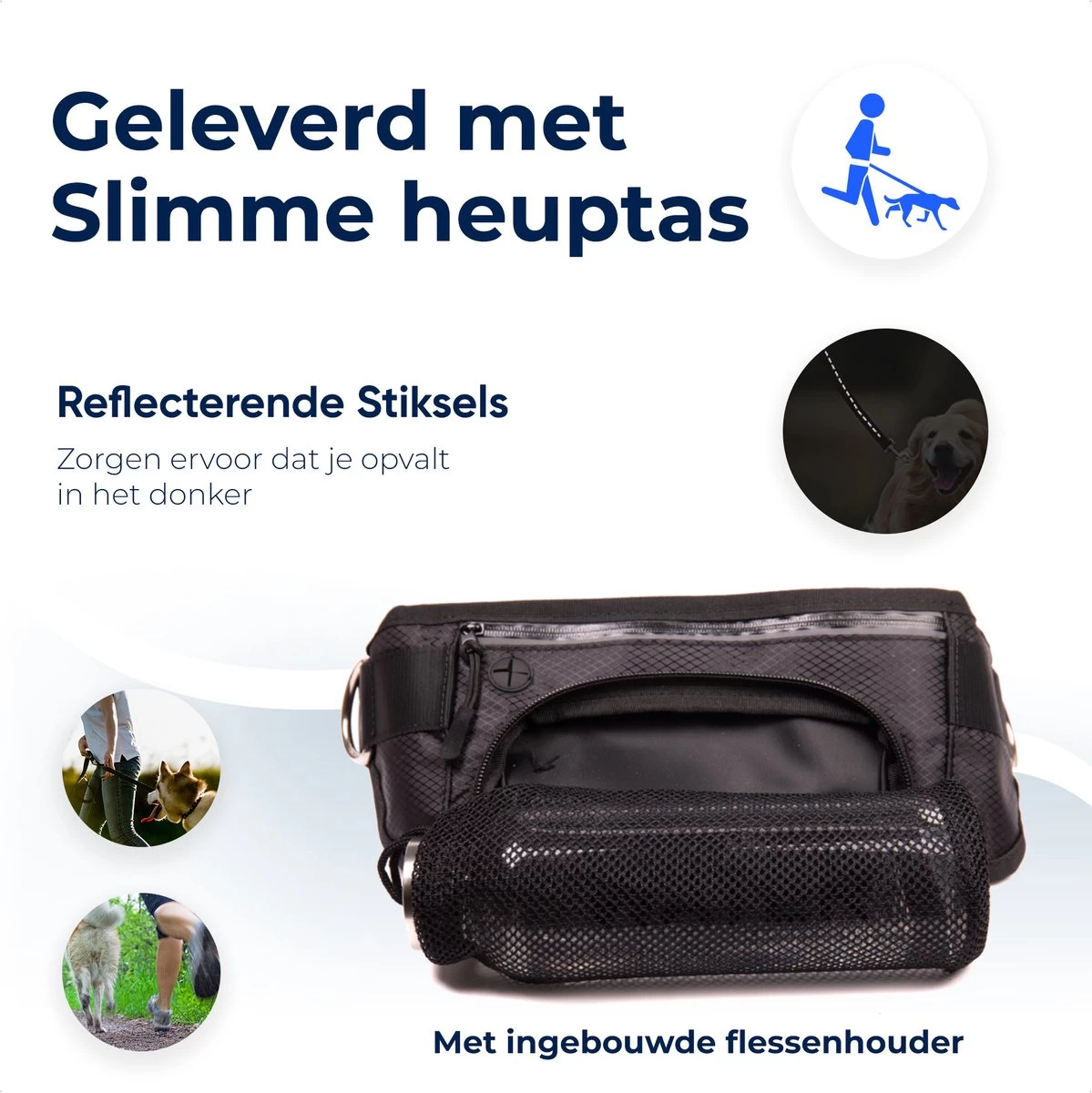 Canicross Looplijn Hond Met Heupriem Voor Hardlopen - Elastische Handsfree Hondenriem - Honden Trainingslijn - 150/200cm - Blauw 7 Canicross Looplijn Hond Met Heupriem Voor Hardlopen - Elastische Handsfree Hondenriem - Honden Trainingslijn - 150/200cm - Blauw - Afbeelding 5