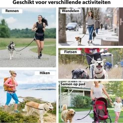 Filo Elastische Hondenriem Groot - Hardlopen En Wandelen - Hardloopriem Hond Handsfree Met Heuptasje - Looplijn Met Heupriem - Canicross Gordel Honden - Riemen - Heupgordel - Leiband -Dierenwinkel 1199x1200 22