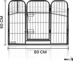 MaxxPet Puppyren - Hondenbench - Hondenren- Puppyren Met 8 Kennelpanelen - Staal -80 X 60 Cm Ø 210 Cm -Dierenwinkel 1200x1002 4