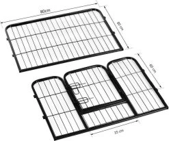 Merkloos Topmast Premium Puppyren - 80 Cm Hoog - 640 Cm Omtrek - Hondenren - Hondenhok - Antraciet -Dierenwinkel 1200x1002 5