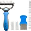 TwinQ Vachtverzorgingsset Hond/kat - Professionele 2-zijdige Ondervacht Kam - Klittenkam Voor Honden En Katten - Verwijderd Klitten En Voorkomt Haaruitval - Incl. Vlooienkam En Tandenborstel -Dierenwinkel 1200x1004