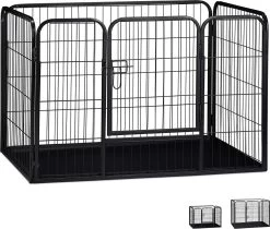 MaxxPet Puppyren - Hondenbench - Puppykennel - Hondenren - 125 X 78 X 80 Cm - Zwart -Dierenwinkel 1200x1019 2