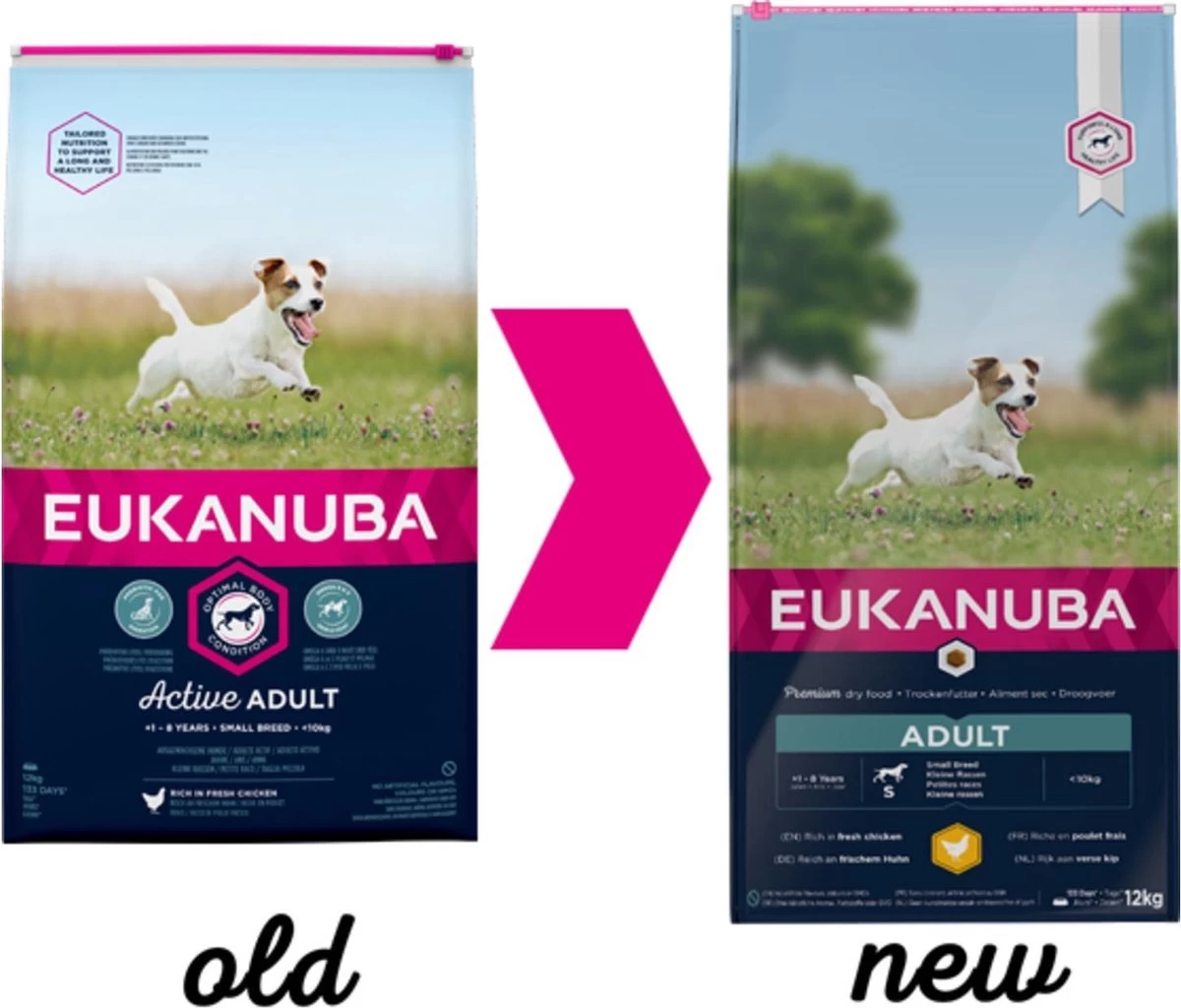EUKANUBA Dog Adult - Small Breed Hondenvoer Smaak: Kip - 12 Kg 4 EUKANUBA Dog Adult - Small Breed Hondenvoer Smaak: Kip - 12 Kg - Afbeelding 2