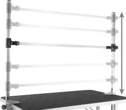 Tectake - Honden Trimtafel Met Twee Lussen - Zwart/zilver- 402893 -Dierenwinkel 1200x1051 3