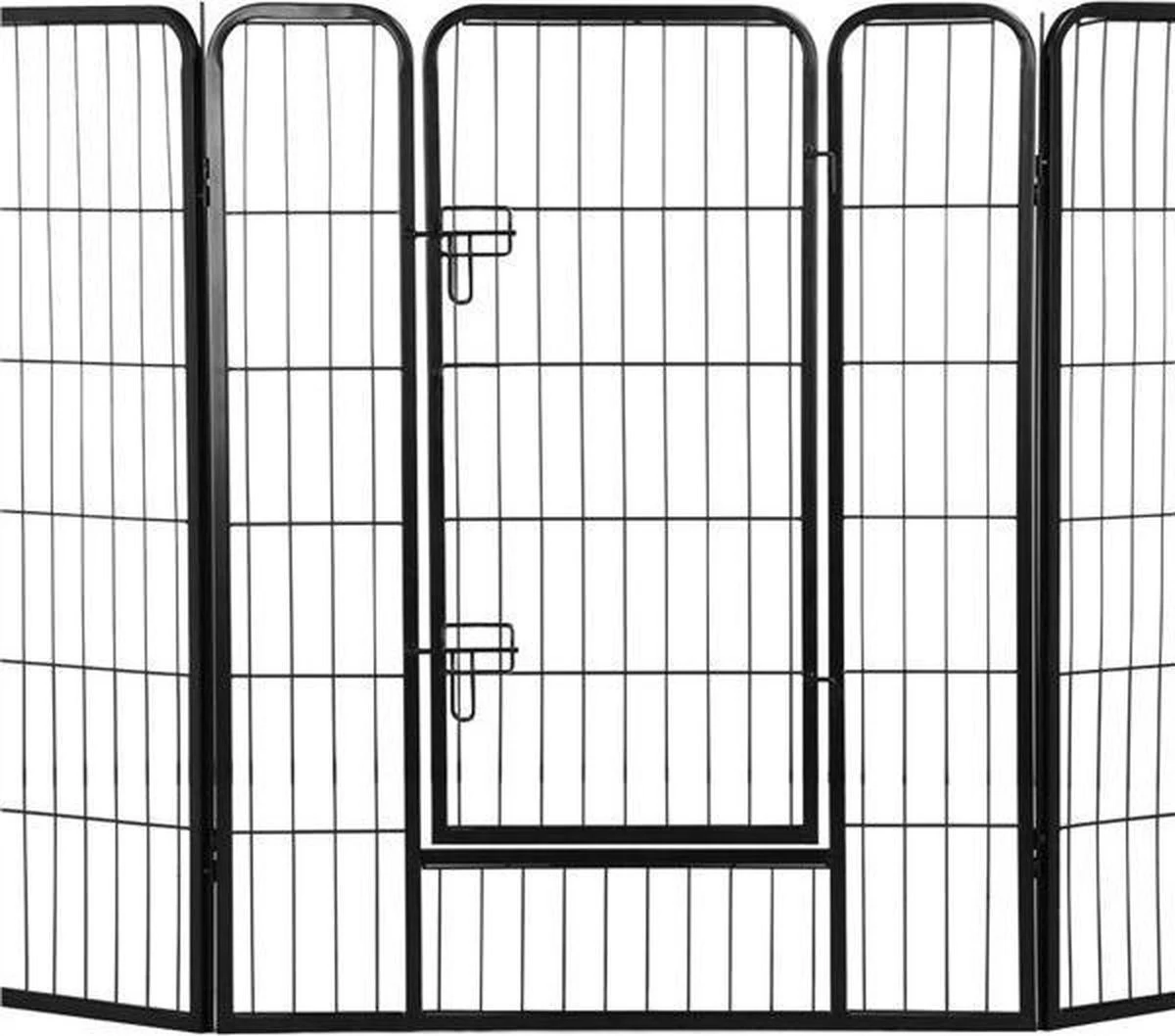 Topmast Premium Puppyren - Zwart - Hondenren - Opvouwbaar - 80 Cm Hoog - Binnen - Voor Puppy's En Honden 3 Topmast Premium Puppyren - Zwart - Hondenren - Opvouwbaar - 80 Cm Hoog - Binnen - Voor Puppy's En Honden - Afbeelding 2