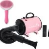 FluffyPuffy Professionele Hondenföhn Met 3 Opzetstukken - Waterblazer Voor Honden - Hondendroger - 2800 W Verstelbaar Vermogen - Stil Design - Met Gratis Hondenborstel - Roze -Dierenwinkel 1200x1073