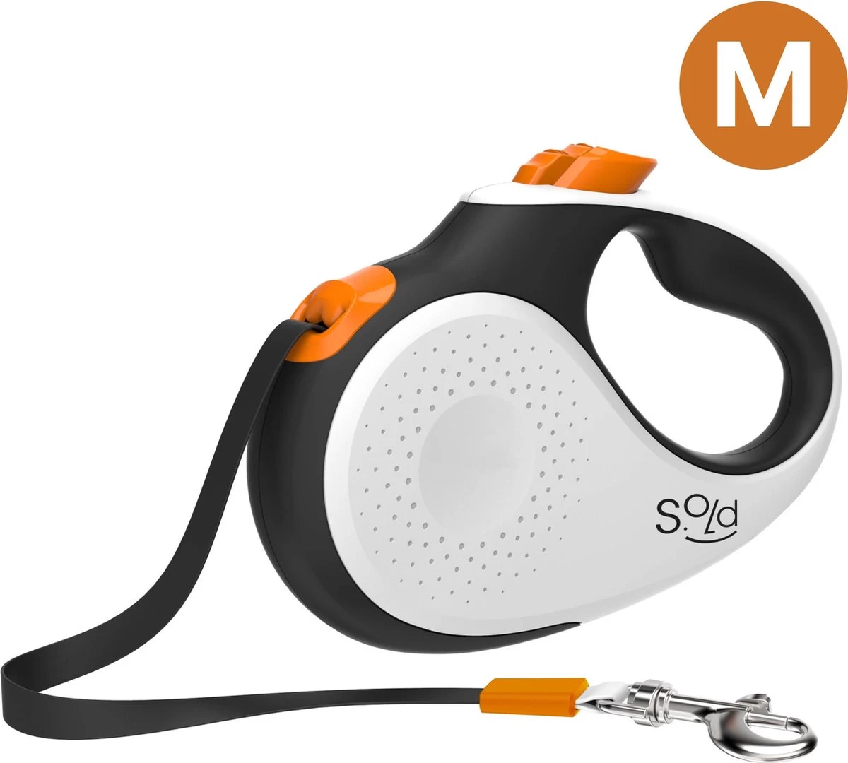 Hondenriem Tape - 5 Meter - Medium - Voor Honden <25 Kg - Zwart-Wit 3 Hondenriem Tape - 5 Meter - Medium - Voor Honden <25 Kg - Zwart-Wit