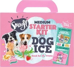 Smoofl Honden Lekkernij - Starter Kit Om Je Eigen Honden Ijs Te Maken, Kit Met 2 Ijsmixen Voor Honden, Pindakaas En Aardbei Smaak, Een Pootvormige Silicone Vorm - Voor 4 Hondenijsjes -Dierenwinkel 1200x1082