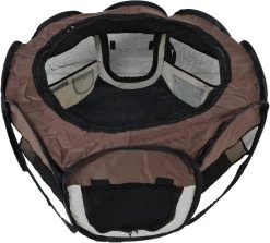 Dailyibed Opvouwbare Puppyren - Bruin - 115x115x58 Cm - Incl. Draagtas - Incl. Voederbak -Dierenwinkel 1200x1085 3