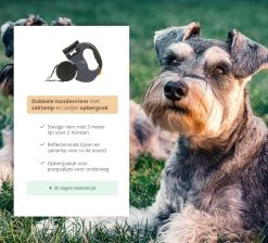 Dubbele Honden Riem – Leiband Hond – Hondenlijn – Looplijn Hond – 2 Honden – 3 Meter – Tot 12kg Per Hond – Reflecterende Lijnen – Met Zaklamp – 360° Draaien – Verstelbaar - Zwart -Dierenwinkel 1200x1087 15