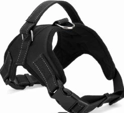 Merkloos Honden Harnas - Hondentuigje - Zwart - L - Borstomvang 63-77cm - 20-35 Kg - Anti Trek - Reflecterend